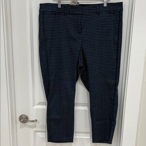 Lane Bryant Navy Patterned Pants